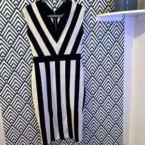 black and white dress